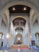 Nivelles, Langschiff der romanischen Stiftskirche St.