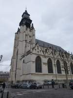 Brssel, Kirche Notre Dame de la Chapelle, erbaut ab 1210, Chor und Querschiff erbaut von 1250 bis 1275 (26.04.2015)