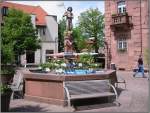 Der Georgsbrunnen auf dem Marktplatz von Ettlingen, aufgenommen am 15.05.2006.