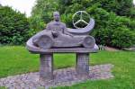 Denkmal fr Rudolf Caracciola, der am 30.01.1901 in Remagen geboren wurde.
