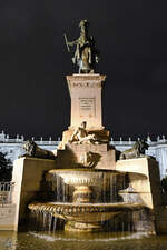 Dieser Springbrunnen mit dem Reiterstandbild des spanischen Knigs Philipp IV.