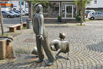 Skulptur in der Innenstadt von Kommern - 02.04.2017