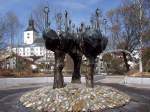 Perlenbrunnen im Kurpark der Stadt Regen;120328