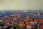 Kopenhagen, Blick von der Frelsers Kirke auf das Zentrum der Stadt, Scan von einem 1985 aufgenommenen Dia, Mrz 2012