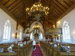 Dragr, Innenraum der evangelischen Kirche (21.07.2021)