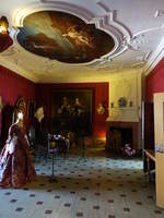 Auning, das rote Zimmer im Schloss Gammel Estrup, um 1700 (07.06.2018)
