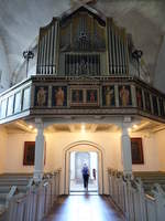 Sby, Orgelempore in der Ev.