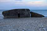 Atlantikwallbunker des II.Weltkrieges am Strand von Vigs, aufgenommen am Abend des 16.04.2014.