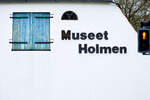 Ausschnitt der Fassade des Kunstmuseums Holmen in der nordschleswigschen Kleinstadt Lgumkloster (dnisch Lgumkloster).
