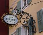 Freiburg, Hotel-Restaurant  Oberkirch  am Mnsterplatz, mit ber 250-jhriger Geschichte, Okt.2013