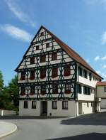 Riedlingen, das ehemalige Franziskanerinnenkloster von 1420, heute Teil der Stadtverwaltung, Aug.2012