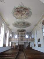 Ittendorf, Orgel und Deckenfresken in der Kirche St.