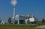 Eschbach in der Rheinebene, im Gewerbepark Breisgau erzeugt diese Mllverbrennungsanlage Strom und Fernwrme, Sept.2011