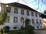 Btzingen, das Wohnhaus der Unteren Mhle von 1771, Mrz 2014