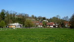 Bottingen, ein Ortsteil von Teningen, Blick auf den Ort am stlichen Marchhgel in der Rheinebene, April 2016