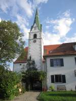Pfrrich, Wallfahrtskirche Maria Geburt, erbaut ab 1386, barocker Wandpfeilerbau   nach Vorarlberger Muster (08.09.2013)