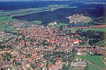 Luftaufnahme von Leutkirch/Allgu aus den 70iger Jahren.