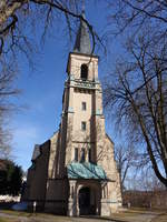 Wangen im Allgu, evangelische Stadtkirche, erbaut von 1890 bis 1893 durch Theophil Frey (20.02.2021)