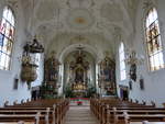Riedern am Wald, barocker Innenraum der Klosterkirche St.