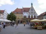 Amberg, Marktplatz mit Rathaus von 1356 (26.07.2007)