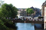 Bamberg, die Untere Brcke ber den linken Regnitzarm.