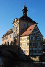 Bamberg, der klassische Blick auf das  Haus im Fluss  (Altes Rathaus) aus Richtung Geyerswrthbrcke - 05.05.2018