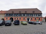 Baunach, Gasthof Obley-Hof, umfangreiche Hofanlage, segmentfrmige Tordurchfahrt, Fachwerkobergeschoss und Halbwalmdach, erbaut im 18.