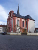 Pettstadt, Pfarrkirche Maria Geburt, erbaut bis 1755 durch Jakob Michael Kchels (11.03.2018)
