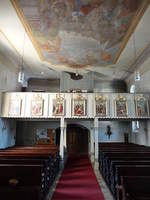 Sssenbach, Orgelempore und Deckengemlde in der St.