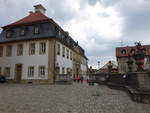 Pfarrhof in Gweinstein in der Balthasar-Neumann-Strae, erbaut von 1747 bis 1749 durch Johann Jakob Michael Kchel (19.05.2018)