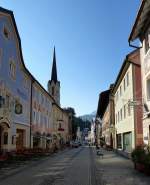Garmisch-Partenkirchen, Blick in die historische Ludwigstrae, Aug.2014