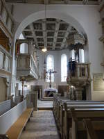 Issigau, Chor und Kanzel in der Evangelisch-lutherische Pfarrkirche St.
