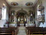 Fahr, barocke Altre und Kanzel in der Pfarrkirche St.