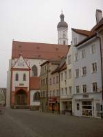 Landsberg, Stadtpfarrkirche Maria Himmelfahrt, erbaut von 1458 bis 1466 unter   Abt Leonhard von Wessobrunn, im 17.