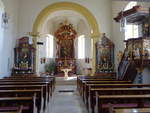 Helar, barocke Altre und Kanzel in der Pfarrkirche St.