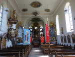 Schwebenried, barocke Kanzel und Altre in der St.