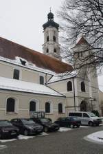 Klosterkirche Geisenfeld, erbaut ab 1701 durch btissin Maria Ccilia Wei, Kreis   Pfaffenhofen (17.02.2012)