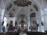 Rinchnach, barocker Innenraum der Klosterkirche St.