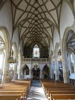 Bad Knigshofen, Schlimbach Orgel von 1872 in der Maria Himmelfahrt Kirche (15.10.2018)
