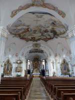 Obertaufkirchen, barocker Innenraum der Pfarrkirche St.