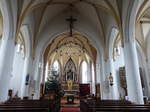 Unterdietfurt, gotischer Innenraum der Maria Heimsuchung Kirche (25.12.2016)