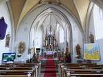 Geratskirchen, sptgotischer Innenraum der Pfarrkirche St.