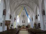Aufkirchen, Innen der Pfarrkirche Maria Himmelfahrt, barocke Ausstattung von 1626 (29.04.2012)