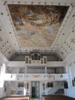 Schwabsoien, Orgelempore und Deckengemlde der St.
