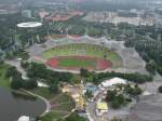 Das Mnchener Olympia Stadion von Olympia Turm aus fotografiert am 10.08.06