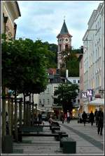 Abendlicher Spaziergang durch die Fugngerzone in Passau.