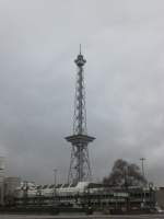 Der Funkturm auf dem Messegelnde am ICC im Stadtbezirk Charlottenburg.