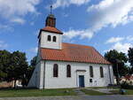 Mixdorf, evangelische Dorfkirche, erbaut von 1719 bis 1720 (08.08.2021)