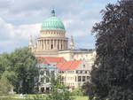 Blick in Richtung der Nikolaikirche in Potsdam am 02.