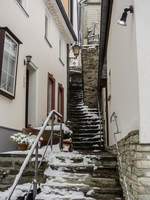 Eine enge Treppegasse in Kronberg.